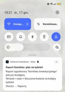 Zrzut ekranu aplikacji