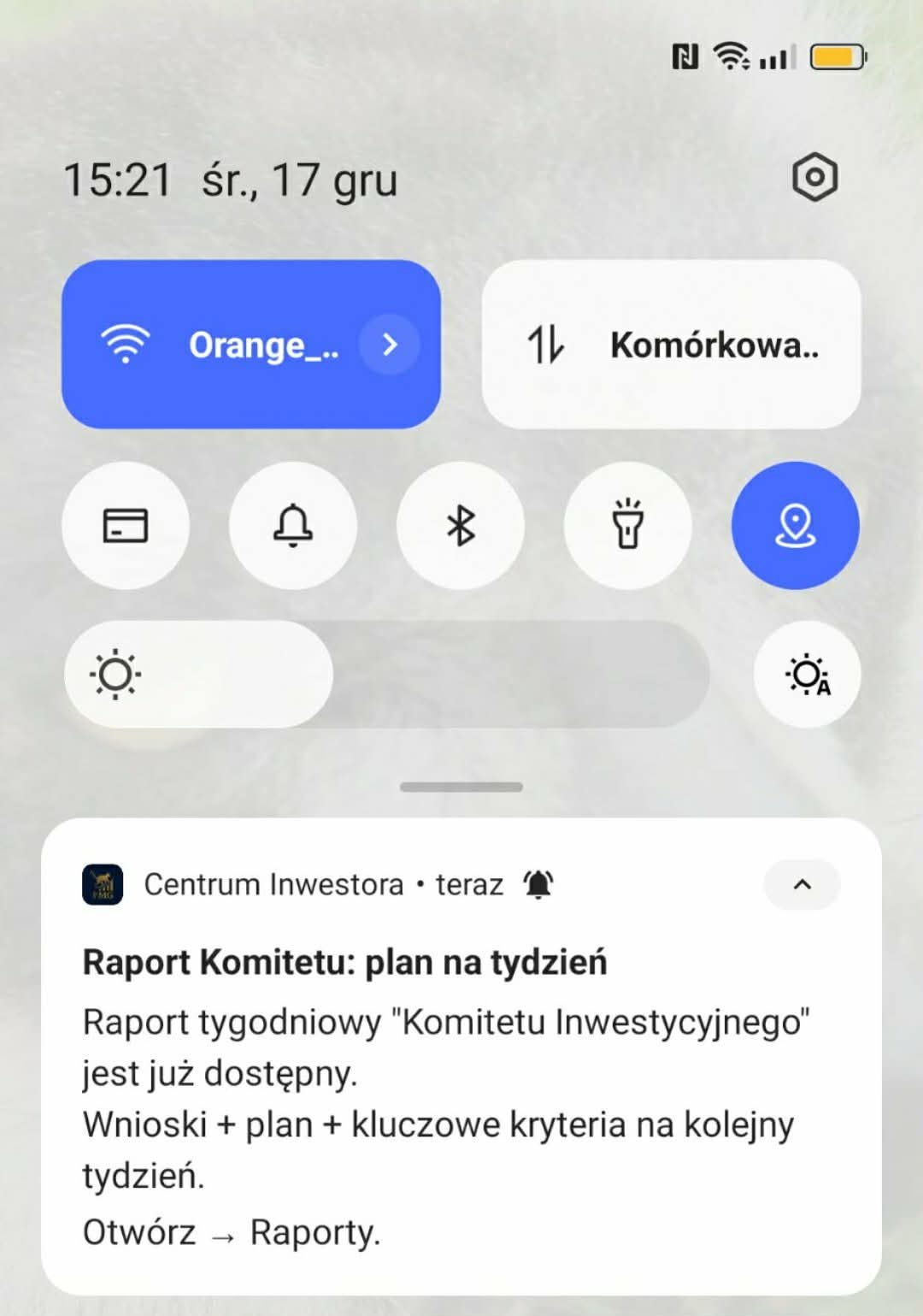 Zrzut ekranu aplikacji